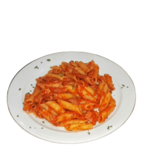 Pasta corta al pomodoro e basilico